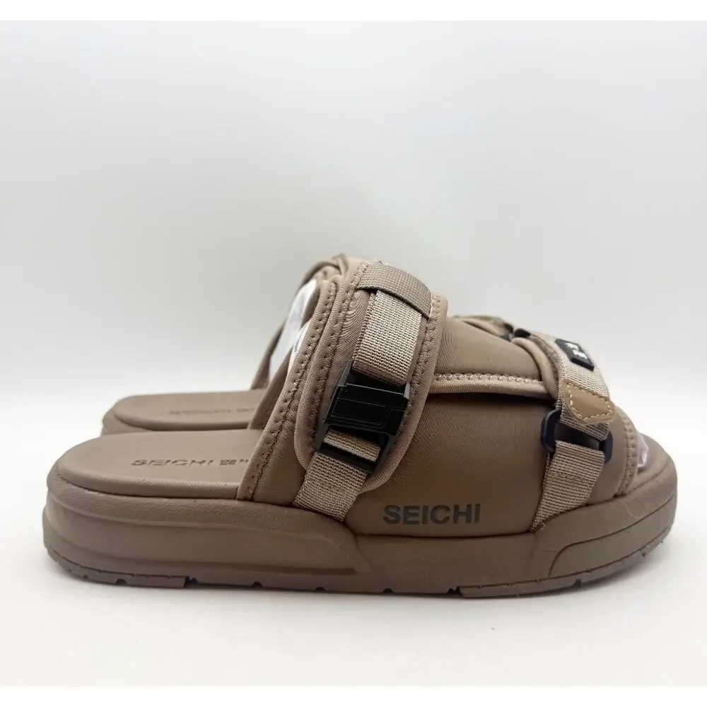 Seichi Mens Yoroi V2 Slide Sandals Size 11 EU 44 Taupe NIB